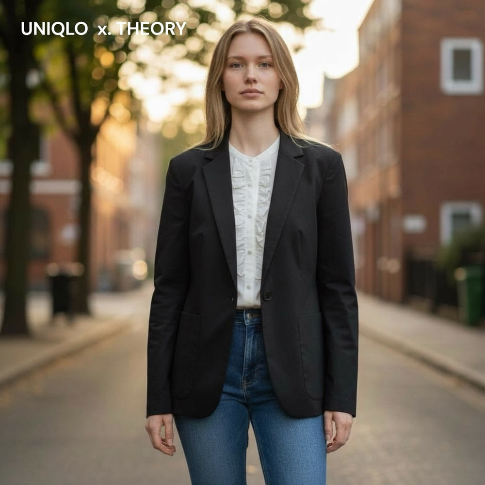 Women's UNIQLO x Theory Black Blazer S